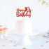 Red Glitter Happy 10th Birthday Cake Topper, Cheers to 10 Years Party Supplies, 10th Birthday Decorations