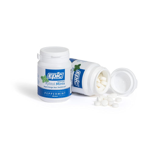 Epic 100% Xylitol Mints - Sugar Free, Aspartame Free - Peppermint, 180 Pieces (Pack of 2)
