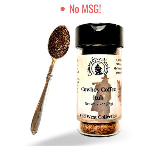 Cowboy Coffee Rub from Culinary Spice Merchants, Robust Seasoning with Cayenne Pepper for Steaks, Chicken, Ribs
