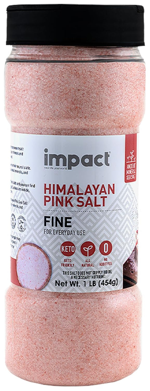 Impact - Fine Himalayan Pink Sea Salt - No Additives Rich in