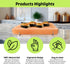 12x8x1.5 Himalayan Salt Block Cooking Plate for Cooking, Grilling, Cutting and Serving, with Steel Tray & Recipe