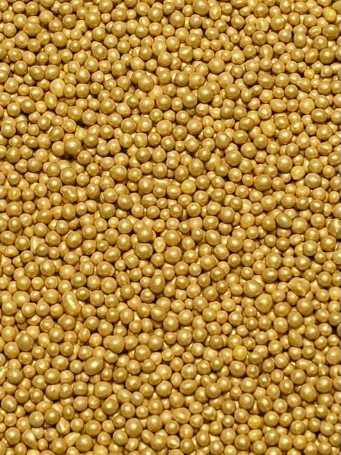 Sweet Evas SHIMMER METALLIC GOLD NONPAREILS- Dairy Free, Gluten Free, Egg Free, Vegan, Soy Free, Nuts Free, Kosher