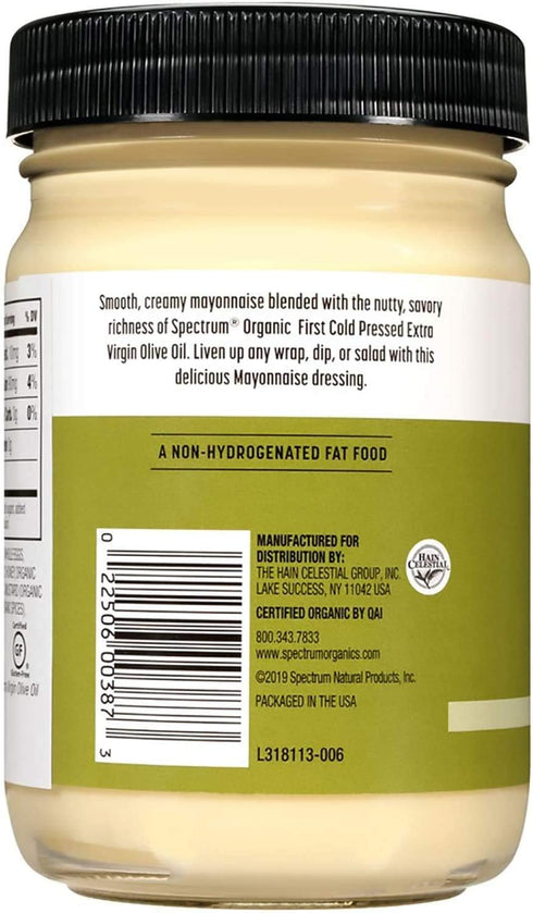 Org6 Spectrum Naturals Mayonnaise Olive Oil