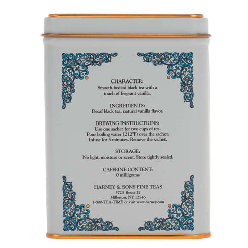 1.4 oz (20 Harney & Sons Tea Decaffeinated, Great Present Idea, Vanilla Comoro, Tin Sachets)