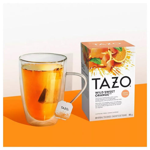 20 (2pack) Tazo Wild Sweet Orange Herbal Tea, ct