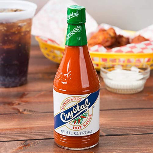 6 Crystal Hot Sauce, Original, Ounce Bottle