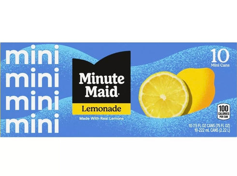 7.5 oz 30 Pack Minute Maid Lemonade, Cans