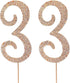 MAGJUCHE Gold 33" Crystal Cake Topper, Number 33 Rhinestones for 33rd Birthday or Anniversary Party Decoration