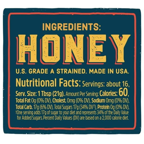 16 oz 100% Local Hive Washington Raw & Unfiltered | Pure U.S. Honey | Natural Sweetener Sourced from American Bees