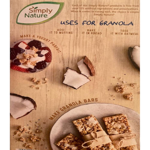 Simply Nature 12.3 oz Coconut Chia Granola Cereal, Organic