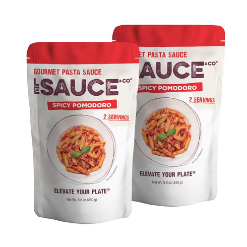 Always Fresh, Two Servings, Spicy Pomodoro Gourmet Pasta Sauce (2-pack), Le Sauce