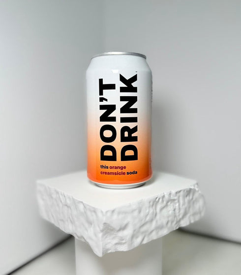100% 12 oz Pack 12 Dont Drink - Orange Creamsicle - Prebiotic Soda - Electrolytes, Vitamin C, Turmeric - fl Cans