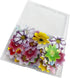 Set of 48 Edible Mini Flower Cupcake Toppers, Wedding Cake Birthday Party Food Decoration, Mixed Size & Colour