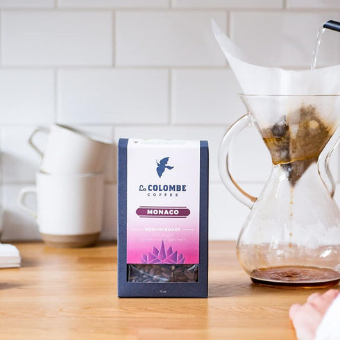 12 (Pack 1) La Colombe Monaco Medium Roast Whole Bean Coffee - Notes of Milk Chocolate, Graham Cracker, Black Cherry