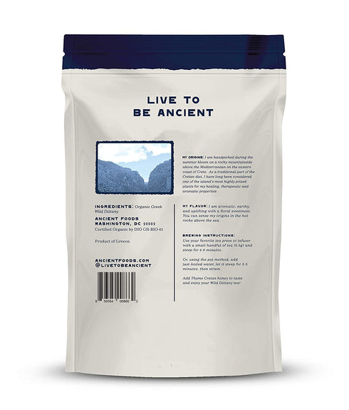 Ancient Foods Organic Wild Dittany Tea – Loose Leaf Greek Mountain Tea, Organic and Caffeine Free (40g)