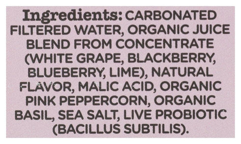 4pk, 12 Culture Pop Soda Wild Berries Probiotic Soda FZ