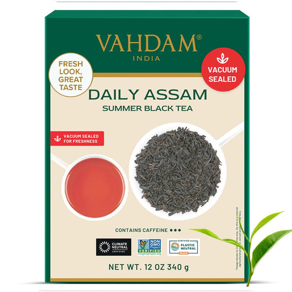 VAHDAM, Assam Black Tea Leaves (340g/12oz) 170+ Servings | High Caffeine, Non