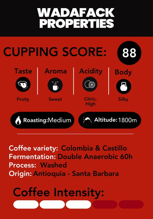 WADA FACK CAF ESPECIAL 200g: 88 Single Origin Specialty Coffee Medium Roast Colombian Ground Coffee With High Cupping