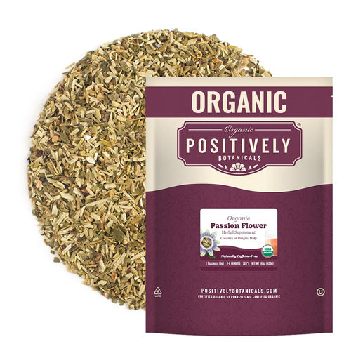 Organic Positively Botanicals Company, Passion Flower, Herbal Tea Loose Leaf Botanical, 16