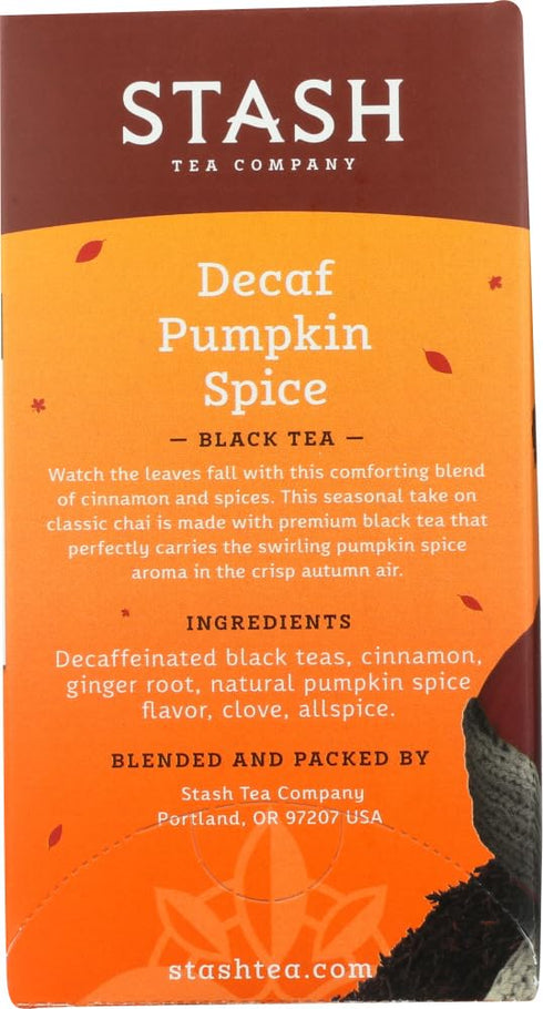 (3x18 Stash Tea Pumpkin Spice Decaf Tea ct)