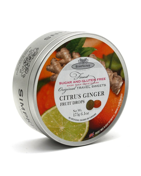 Simpkins Citrus Ginger Sugar & Gluten Free Fruit Drops 175g - 4