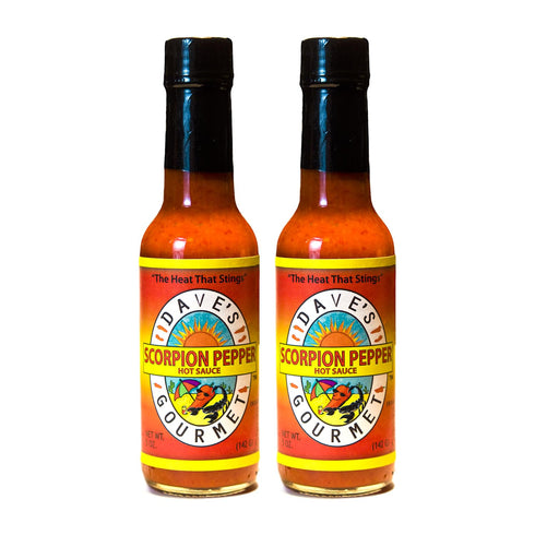 Dave's Gourmet Scorpion Pepper Hot Sauce - Extract-Free Insanely Hot Flavor -