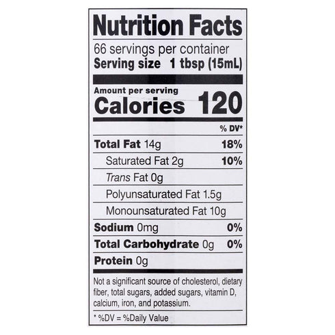 1L 100% 33.8 Oz Madhava Organic Olive Oil, Tin, Pure, Single Source, Traceable, Cold Extracted, Non-Gmo, No Pesticides