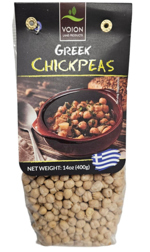 Generic Voion Land Products Greek Chickpeas, Dry, Plant-Based Protein and Fiber, 14 oz