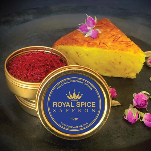 Royal Spice (5 Saffron, Finest Pure Premium All Red Super Negin Saffron Threads. For Tea, Paella, Rice, Desserts