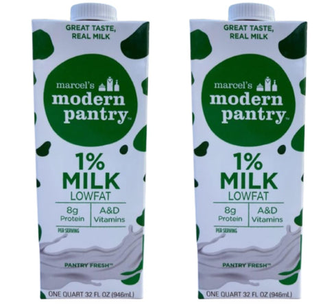Generic 6-Pack Shelf-Stable 1% Milk Ready-to-Use 32oz Cartons, No Refrigeration Needed Perfect for