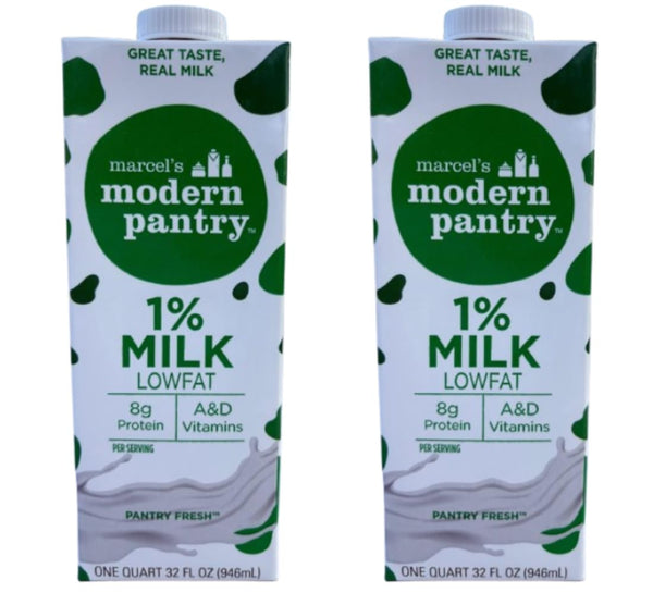 Generic 6-Pack Shelf-Stable 1% Milk Ready-to-Use 32oz Cartons, No Refrigeration Needed Perfect for