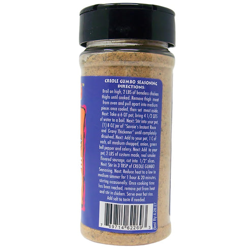 Andy Roo's Salt-Free No MSG Creole Gumbo Seasoning, 5 Ounce Shaker