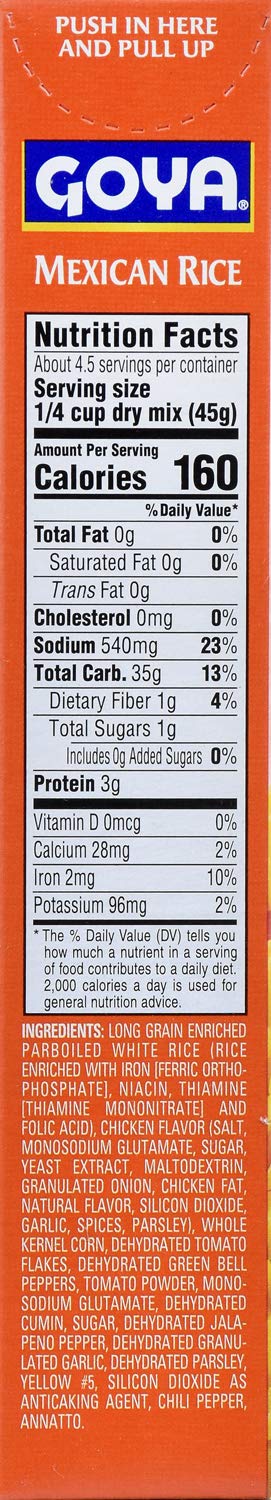 7 Goya Mexican Rice Mix, Chicken Flavor, Ounce