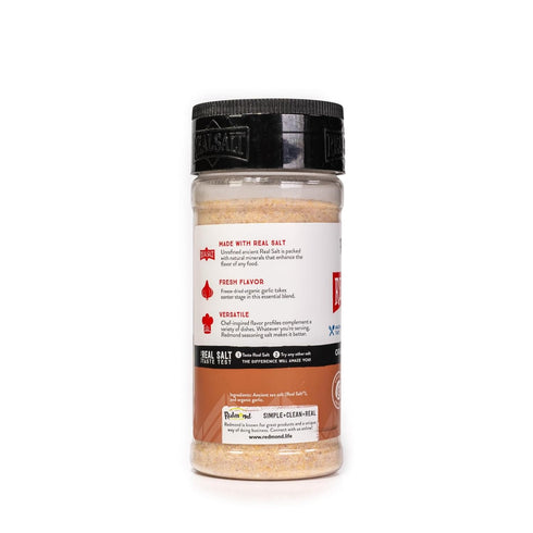 8.25 (Pack 2) Redmond Real Sea Salt - Natural Unrefined Organic Gluten Free, Garlic Salt Ounce