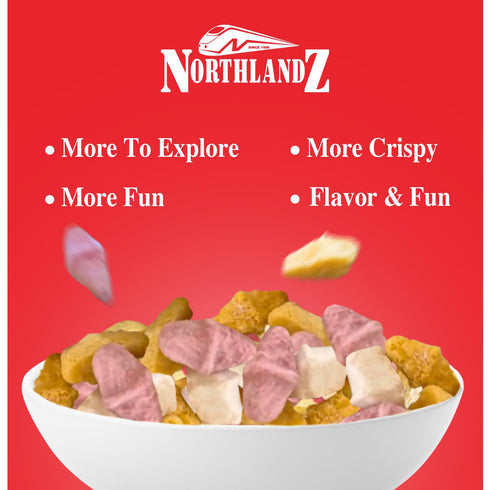 1oz (30g) Pack 10 NORTHLANDZ Freeze Dried ICE CREAM | Creamy & Crunchy Treat | Mango, Strawberry, and Vanilla Flavors |