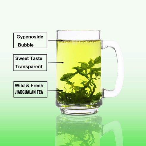 Wild Jiaogulan Tea Leaves, Gynostemma Tea, 3.5oz (100g), 100% Natural, Sugar Free, Non-GMO
