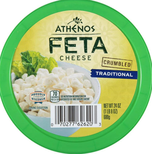 Generic (24 oz.) Crumbled Traditional Feta Cheese, Every serving has protein, which makes this feta cheese a quick way
