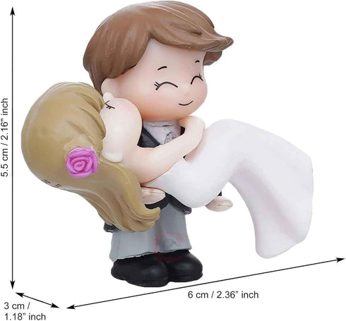 GZRYEJLEI Statue,1Pc Lovers Bride Groom Lovers Ornament for Fairy Garden,Dollhouse,Wedding Cake Toppers, Non-Edible