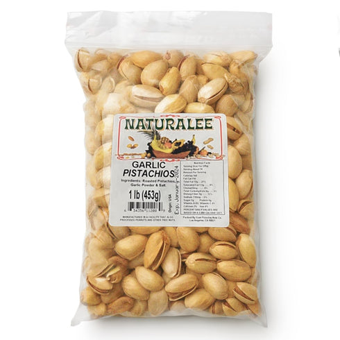 Naturalee Pistachios 1 lb - Garlic - Premium, High Protein - Savor