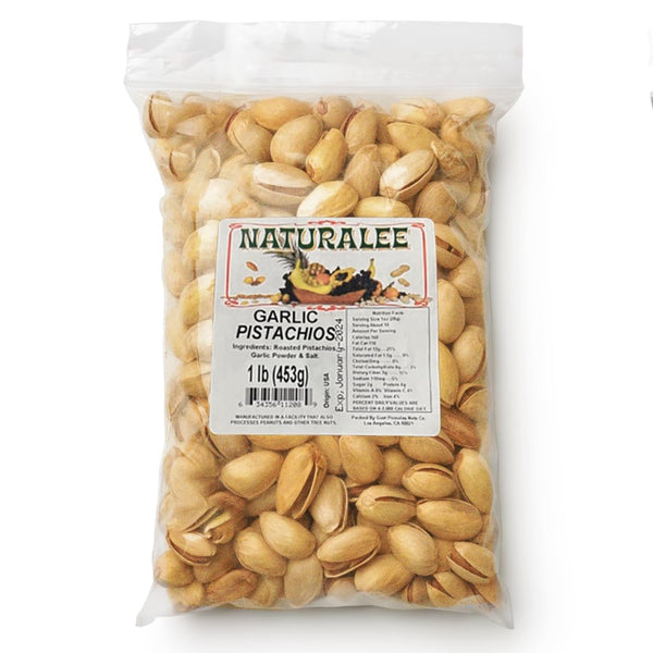 Naturalee Pistachios 1 lb - Garlic - Premium, High Protein - Savor