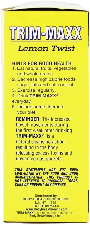 Body Breakthrough 60 Count Diet Trim-Maxx Tea Lemon
