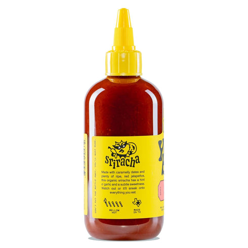 Organic Sriracha Hot Sauce by Yellowbird, 9.8 oz, Plant-Based, Gluten Free, Non-GMO