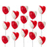 Lollipops Red Heart Shaped Strawberry N' Cream Flavored, 12 Individually Wrapped Lollipops