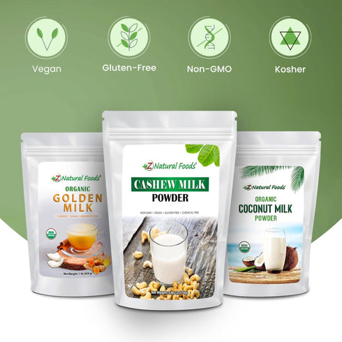 1 lb Z Natural Foods Organic Moon Milk Powder, Calm & Relax the Mind & Body Before Bedtime, Contains Ashwagandha