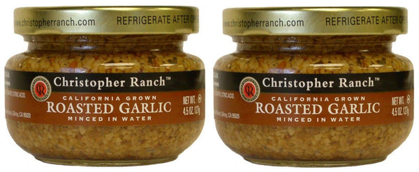 Christopher Ranch Minced Roasted Garlic in Water, California Grown Fresh, Pre-Minced for