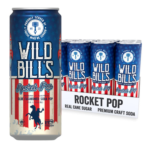 Wild Bill's Rocket Pop Soda Classic Craft Soda Pop Soft Drinks, Sodas