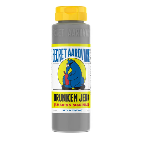 Secret Aardvark Drunken Jerk Hot Sauce, Jamaican Jerk Sauce and Marinade, 8 fl oz