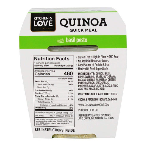 Single Serving Basil Pesto Quinoa Meal by Kitchen & Love