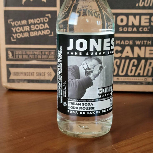 12 12oz Jones Soda Co. Cream Soda bottles