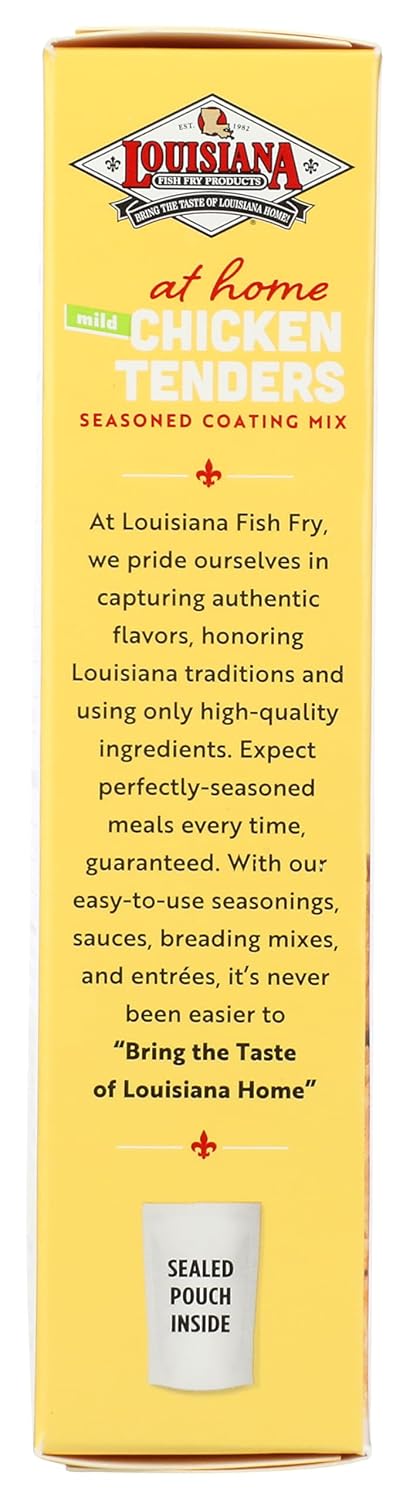 4.5 oz. (Pack 1) Louisiana Fish Fry At Home Mild Chicken Tenders Seasoned Coating Mix of - Make Your Fast Food